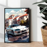 Toyota Supra 1994 illustration artwork - wall art